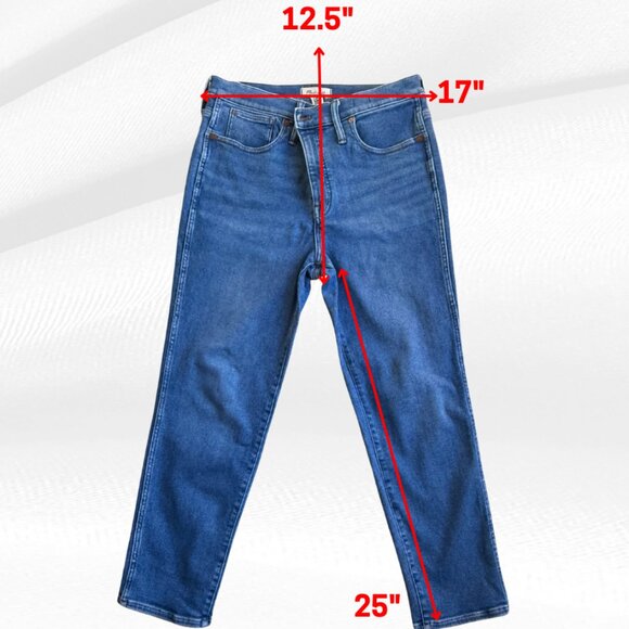 Madewell Stovepipe Jeans 31 Medium Wash Fair Trade Certified Straight Leg Denim - Picture 6 of 17